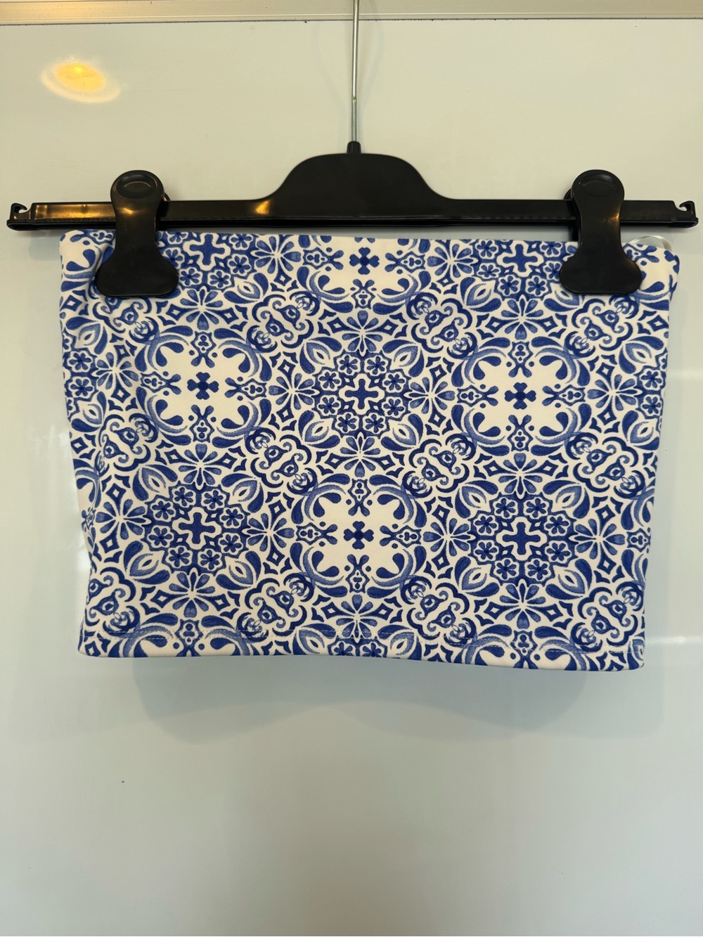Express Blue and White Mosaic Tube Top